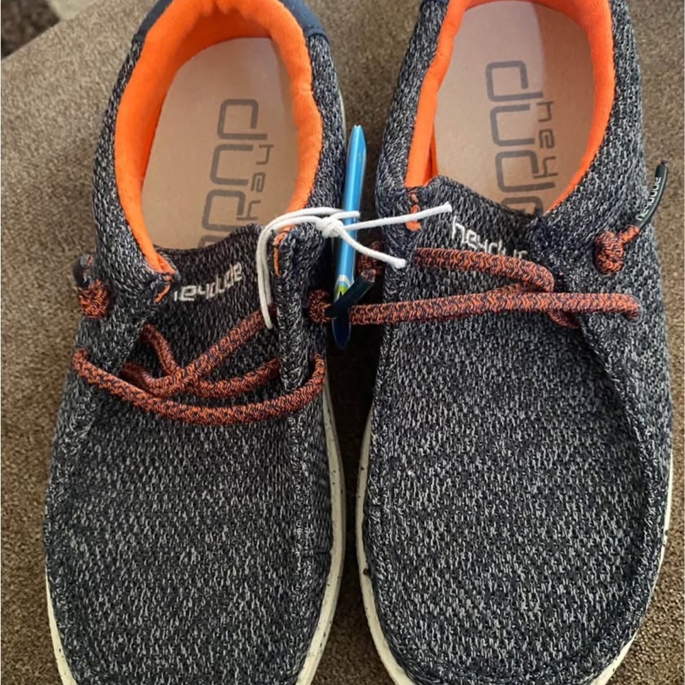 Hey Dude Kids Sneakers - Black and Orange